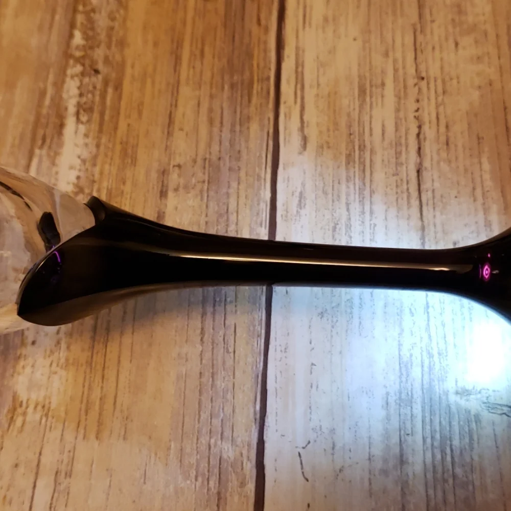 Vintage purple stem champagne flutes - 8 pc